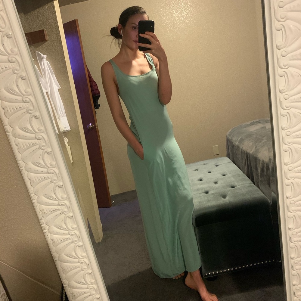 Mint Maxi Slip Dress